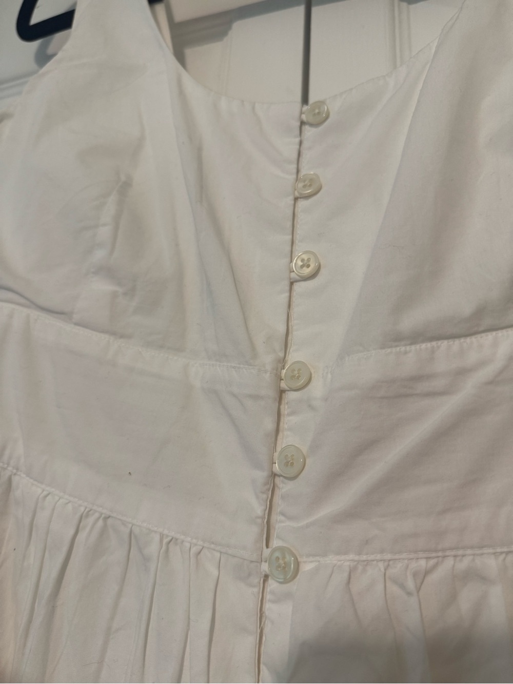 J. Crew Button front 100% Cotton Poplin Dress white size 10 - Picture 5 of 16